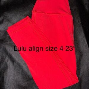 lululemon Leggings love red 23”